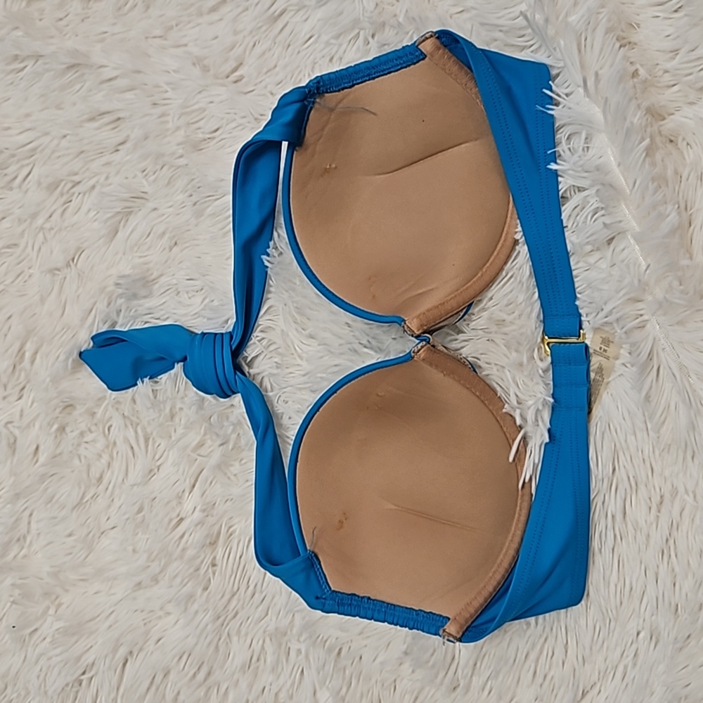 Victoria's Secret Bombshell Sexy Bikini top pushup Swim halter  Bra Blue 36 B - Picture 2 of 8